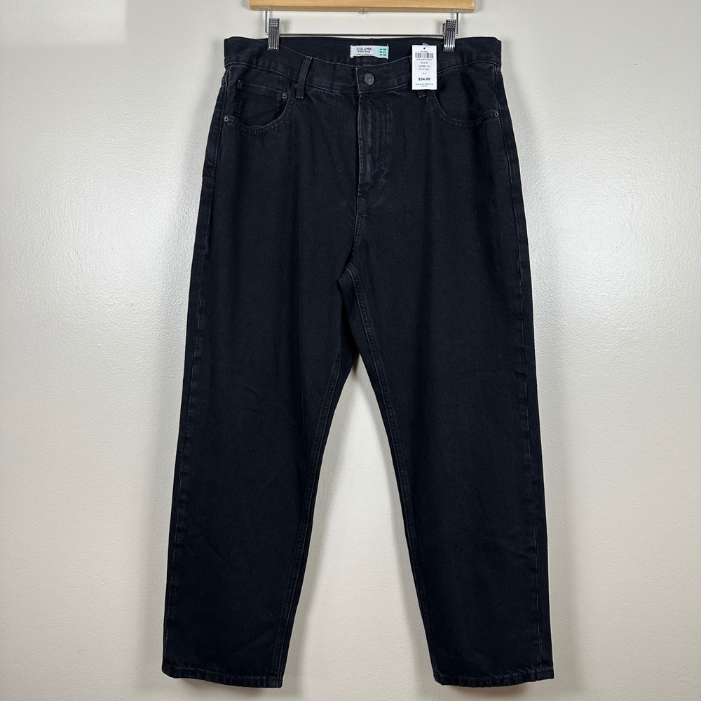Next Women's 12R Jeans Black Column High Rise Straight Leg Denim Classic NWT